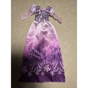 Disney Princess Rapunzel Tangled Barbie Doll Purple Pink Dress Gown Outfit